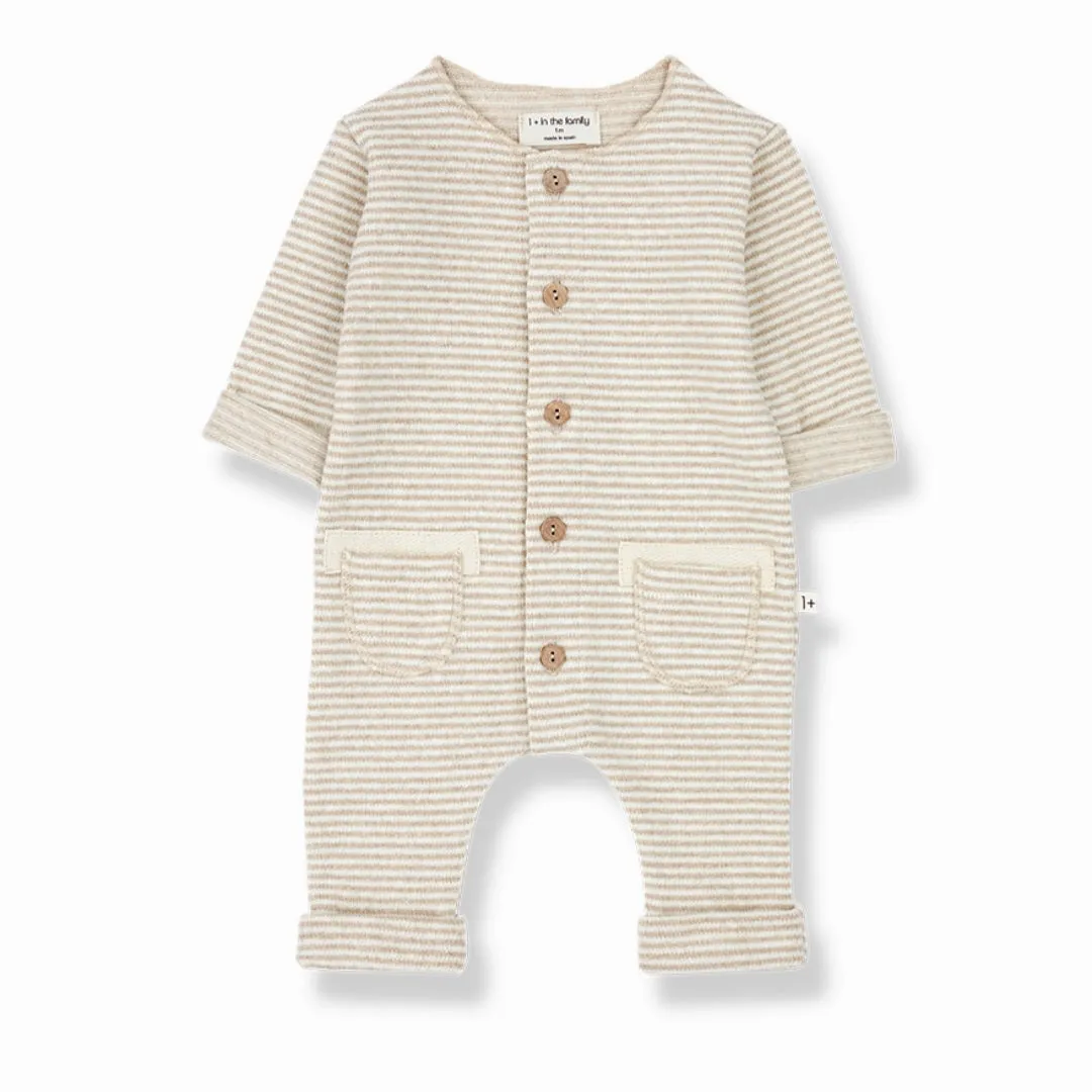 1   IN THE FAMILY ARCHER BEIGE ROMPER