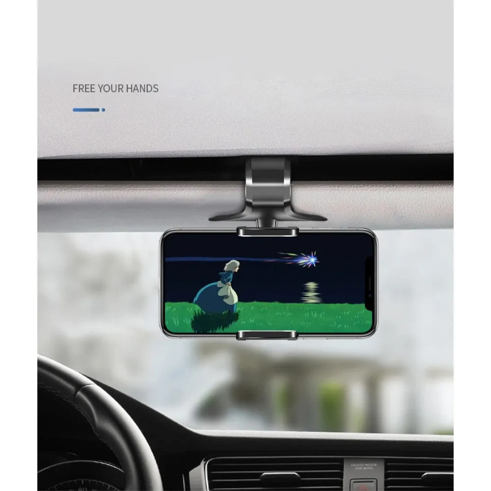 3 in 1 Car GPS Smartphone Holder: Dashboard / Visor Clamp   AC Grid Clip for Micromax A45, Punk - Black