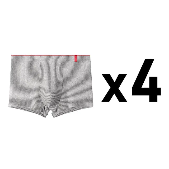 4 Pcs Sexy Stripe Boxer