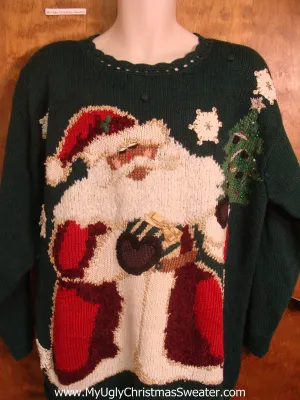 80s Jolly Santa Tacky Xmas Sweater