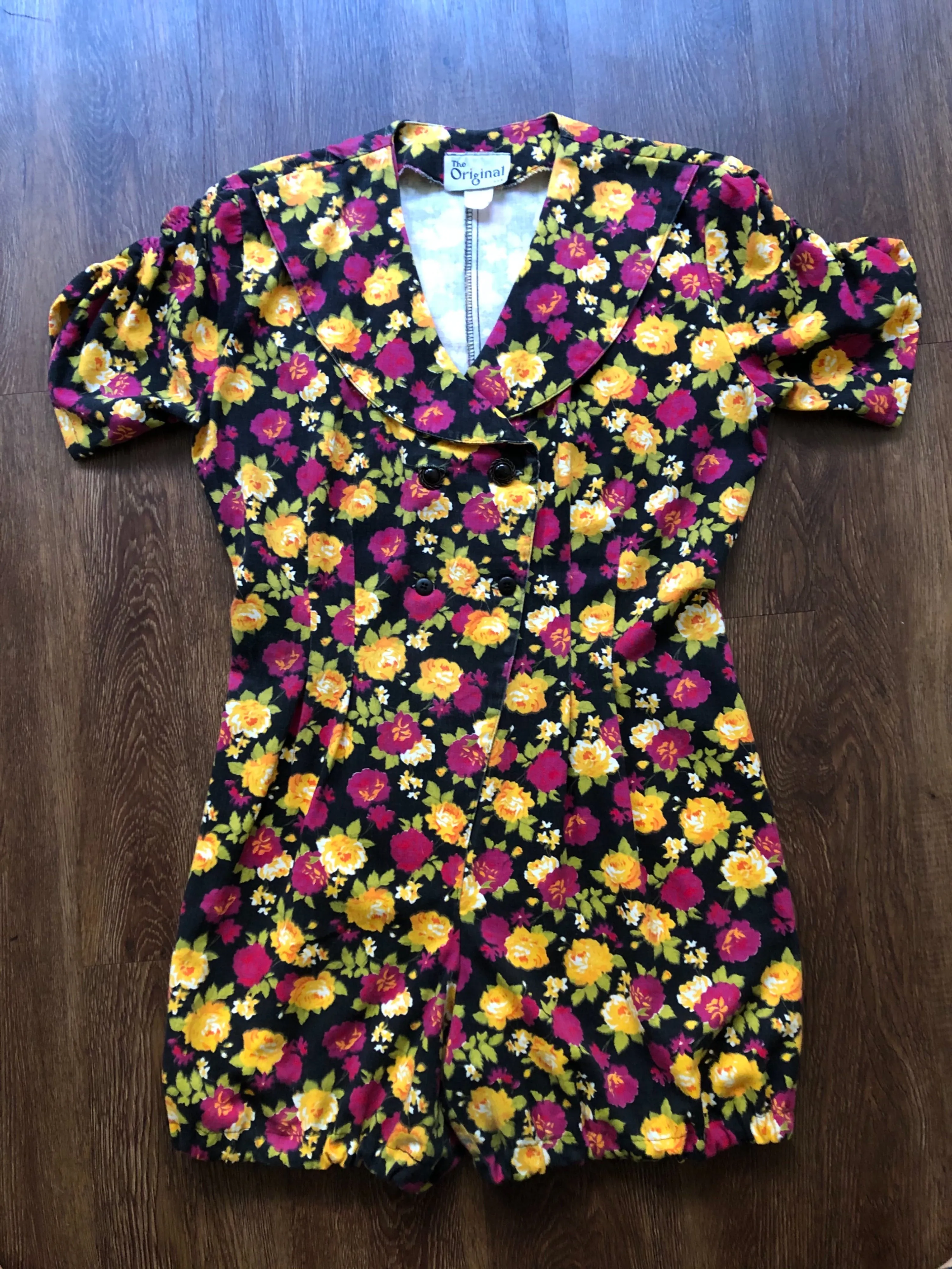 '80s/90's Grunge Floral Romper with Bloomer Shorts by The Original