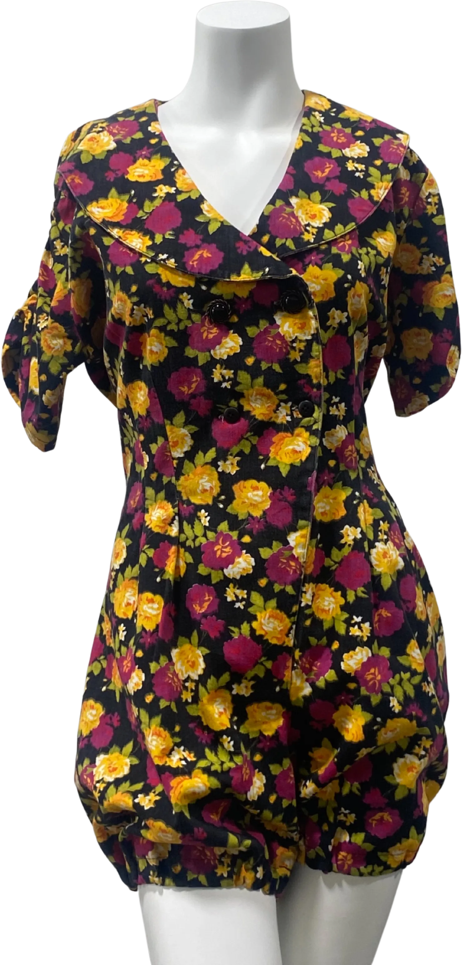 '80s/90's Grunge Floral Romper with Bloomer Shorts by The Original