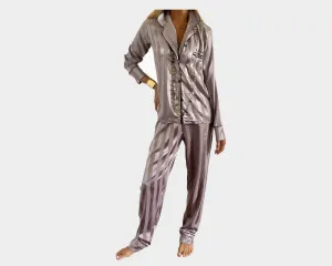 A. Silver Mauve organic silk loungewear - The Park Avenue