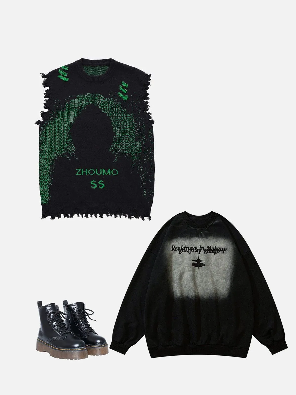 AlanBalen® - Cyberpunk Dot Matrix Sweater Vest