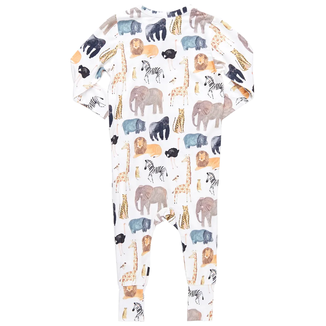 Baby Bamboo Romper - Animals of Africa