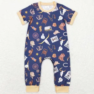Baby Boys Rompers Cow Print Western Rompers SR0187