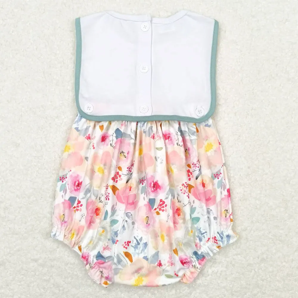 Baby Infant Girls Romper I Love Mom Floral Summer Rompers SR0989