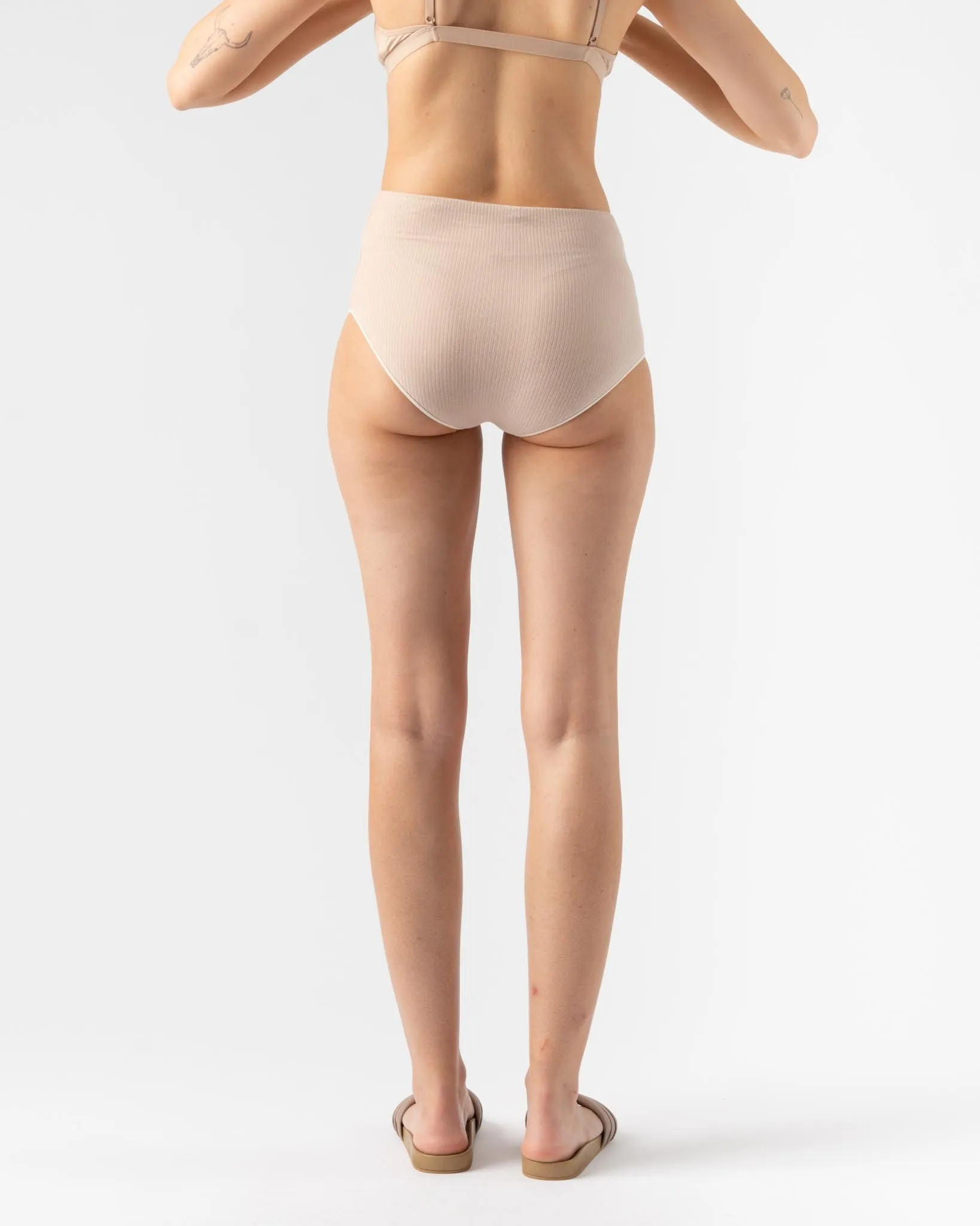 Baserange Highwaist Pam Pants in Laut Pink/Contrast