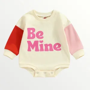 Be Mine sweatshirt romper