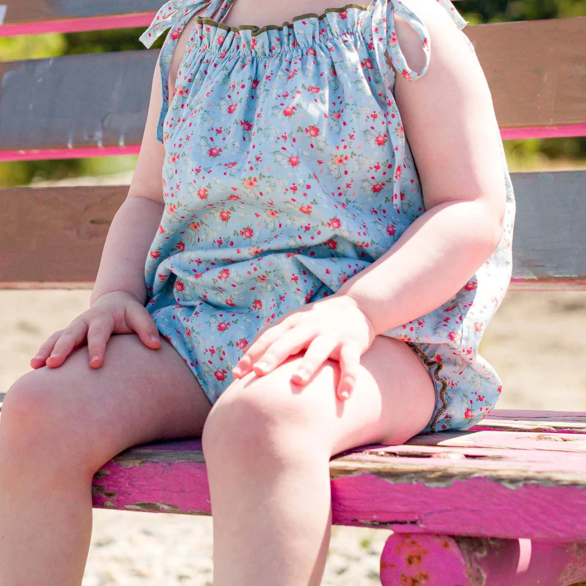 Beet World Strap Romper - Summer Posy