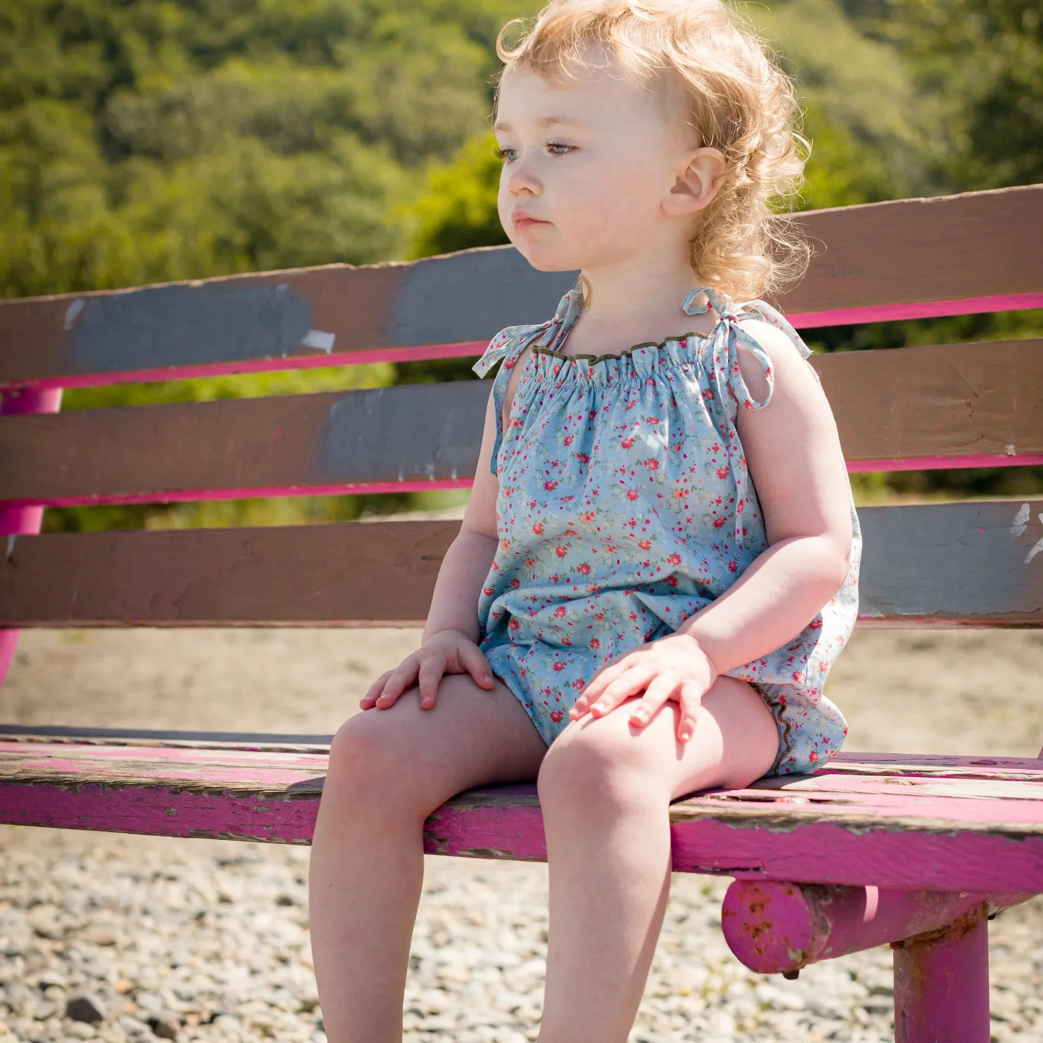 Beet World Strap Romper - Summer Posy