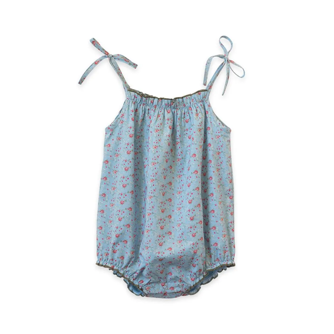 Beet World Strap Romper - Summer Posy
