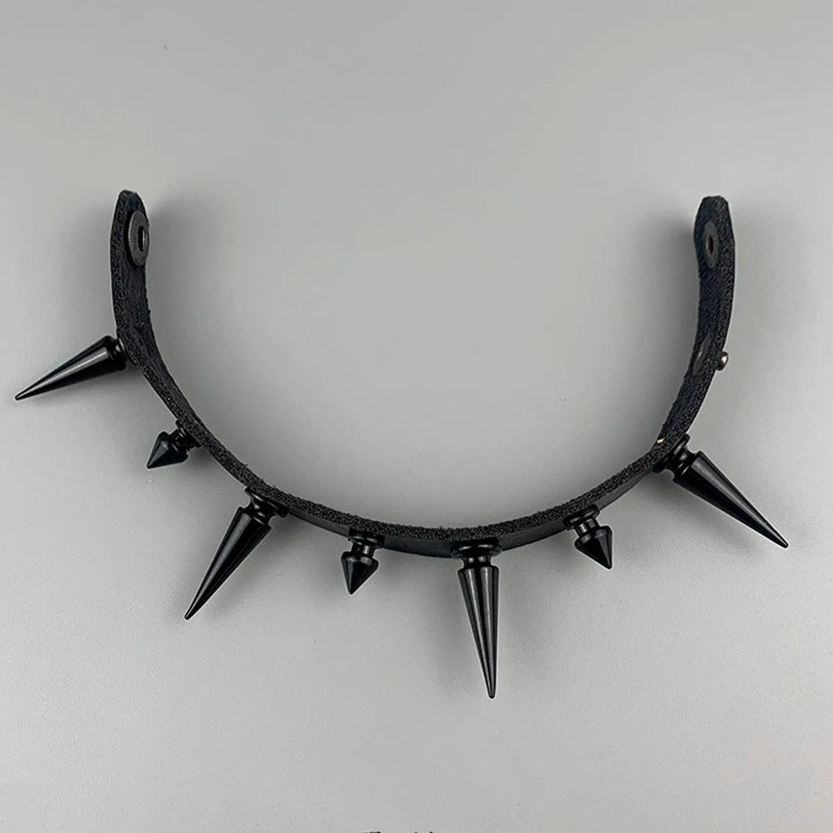 Big Spikes Black Horror Punk Bracelet