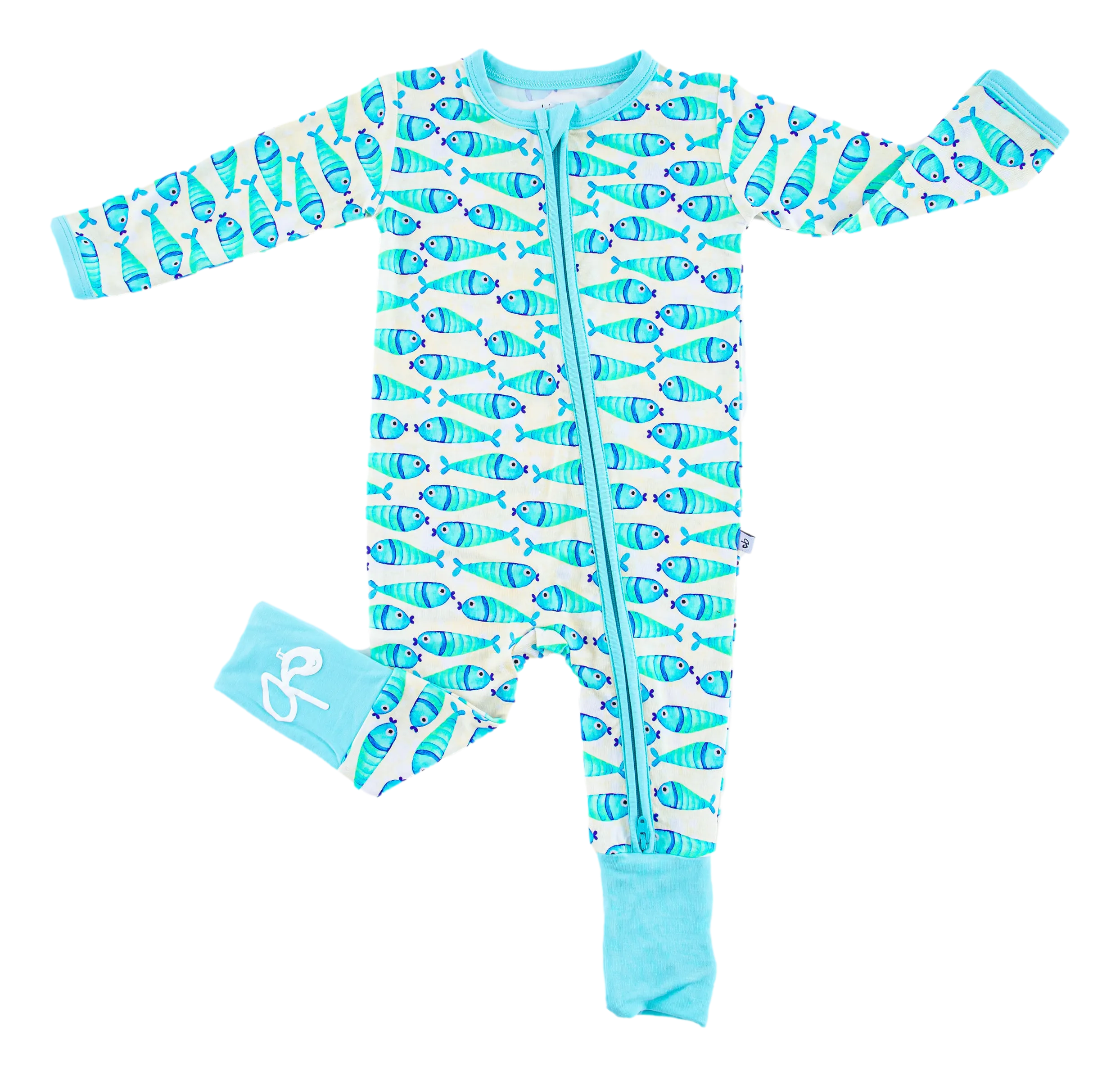Birdie Bean Brooks Fish Fishing Kids Convertible Romper