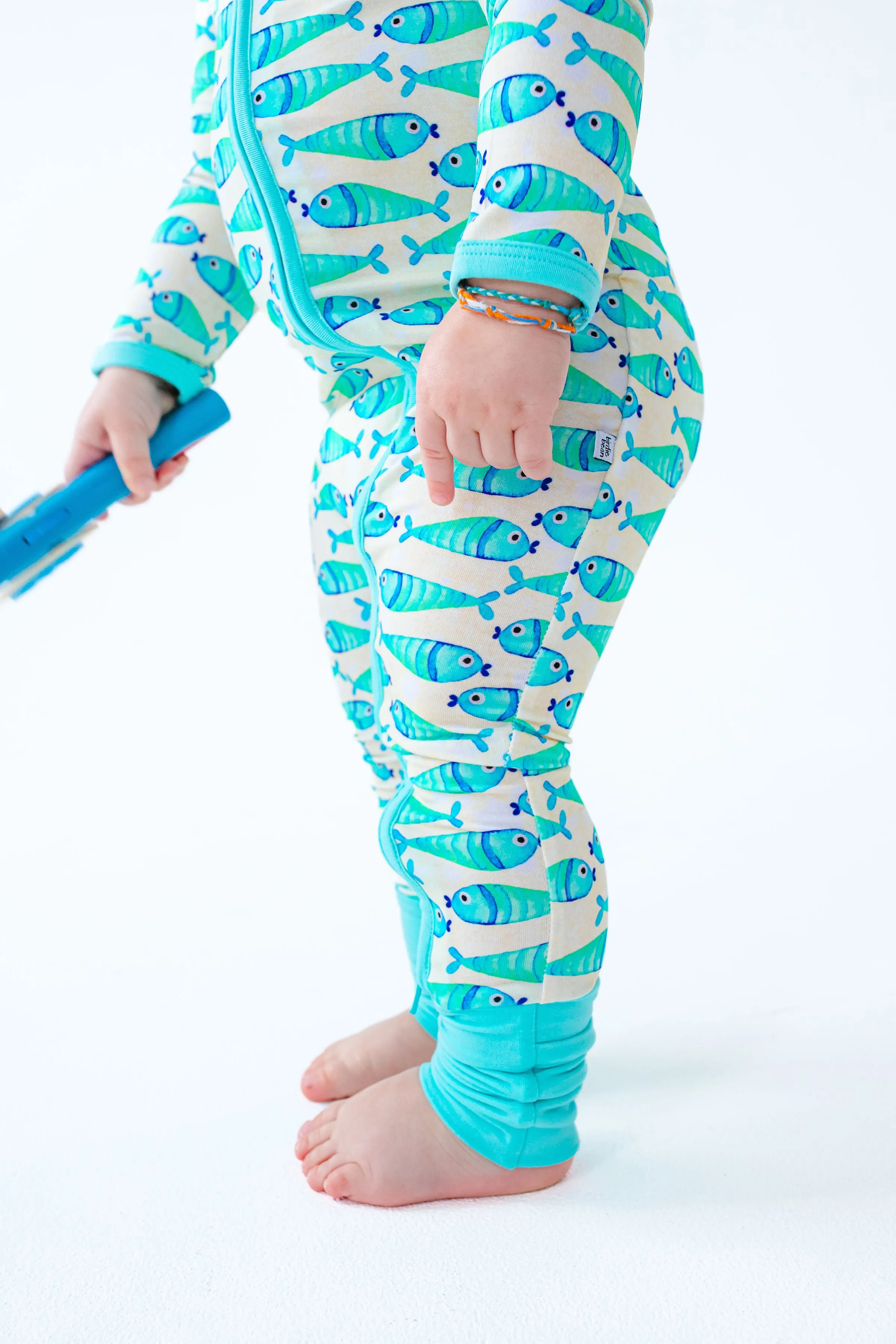 Birdie Bean Brooks Fish Fishing Kids Convertible Romper