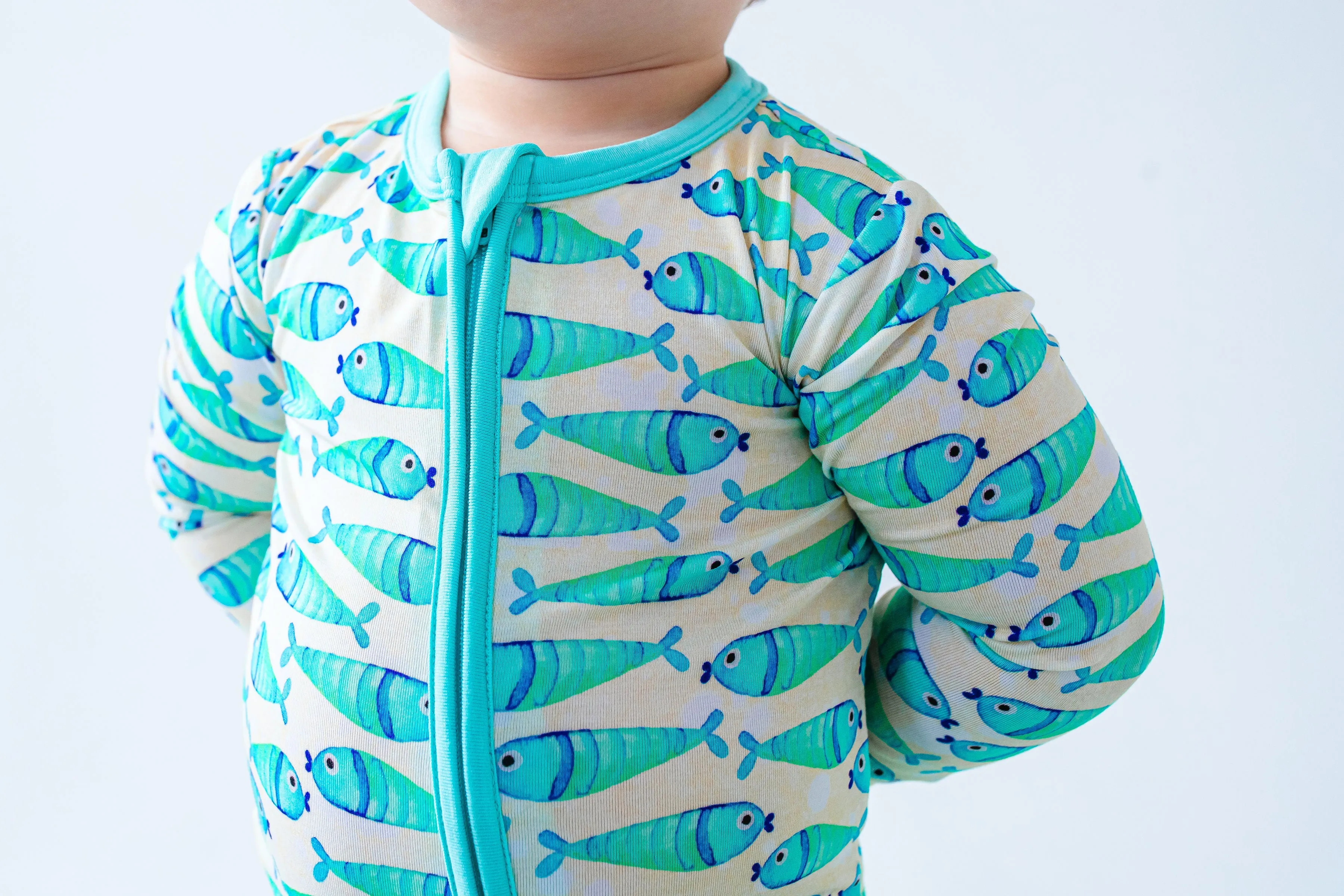 Birdie Bean Brooks Fish Fishing Kids Convertible Romper