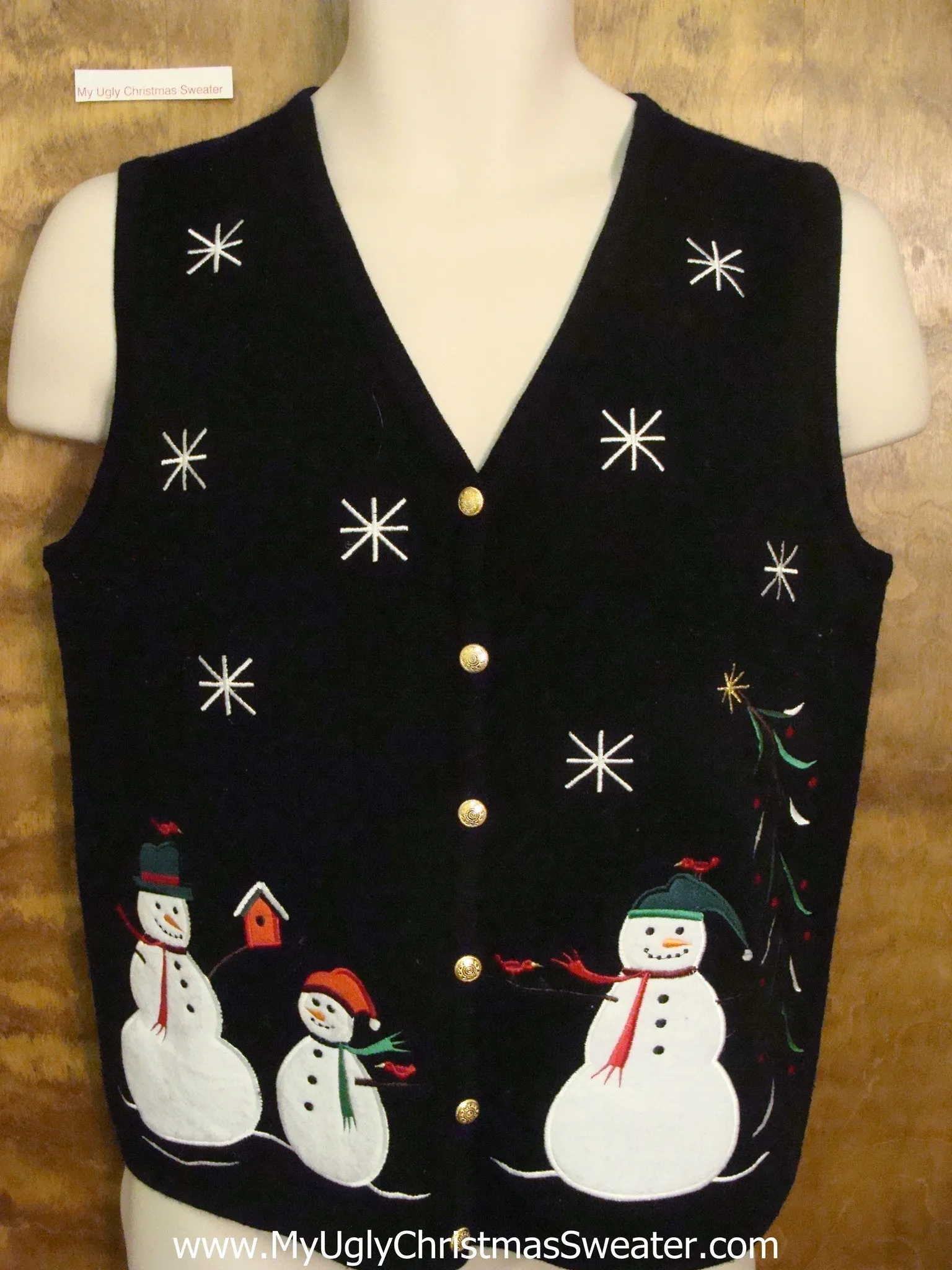 Black Cute Ugly  Christmas Sweaters Vest