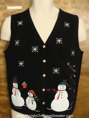Black Cute Ugly  Christmas Sweaters Vest
