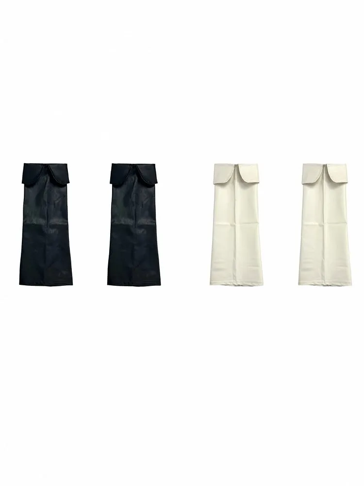 Black/Light Coffee Punk Leg Warmers