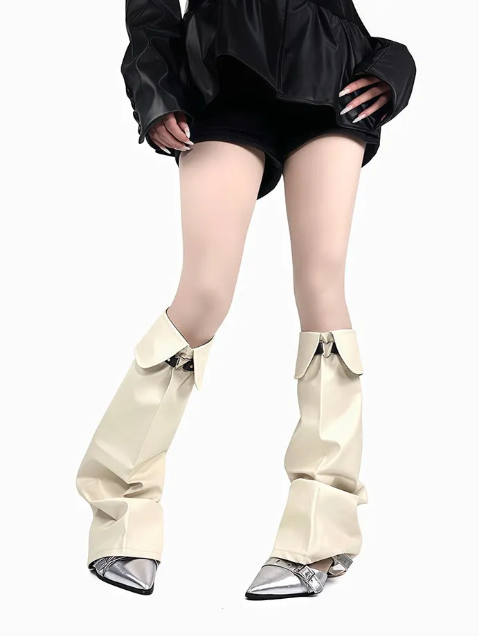 Black/Light Coffee Punk Leg Warmers
