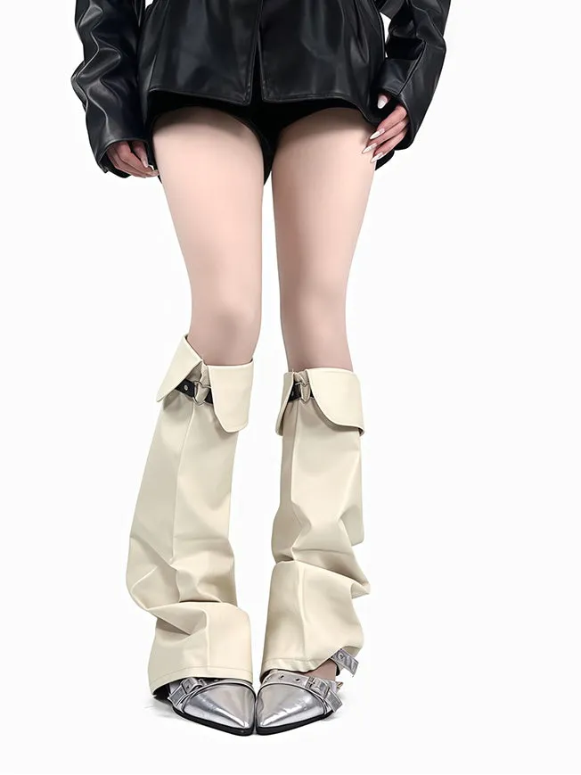 Black/Light Coffee Punk Leg Warmers