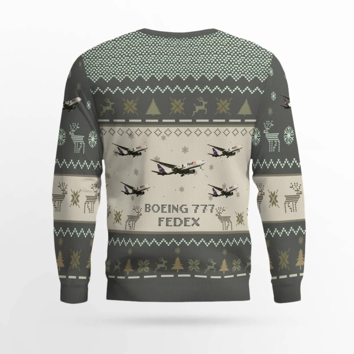 Boeing 777 FedEx Aircraft Ugly Sweater not us, Ugly Sweater Christmas Shirt for Men Dad Veteran
