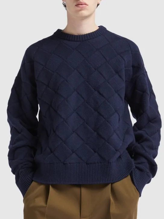 Bottega Veneta   3D Intreccio crewneck wool sweater 
