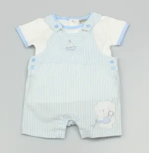 Boys Dungaree & Top Boat & Bear (0-9 Months)-GF1059