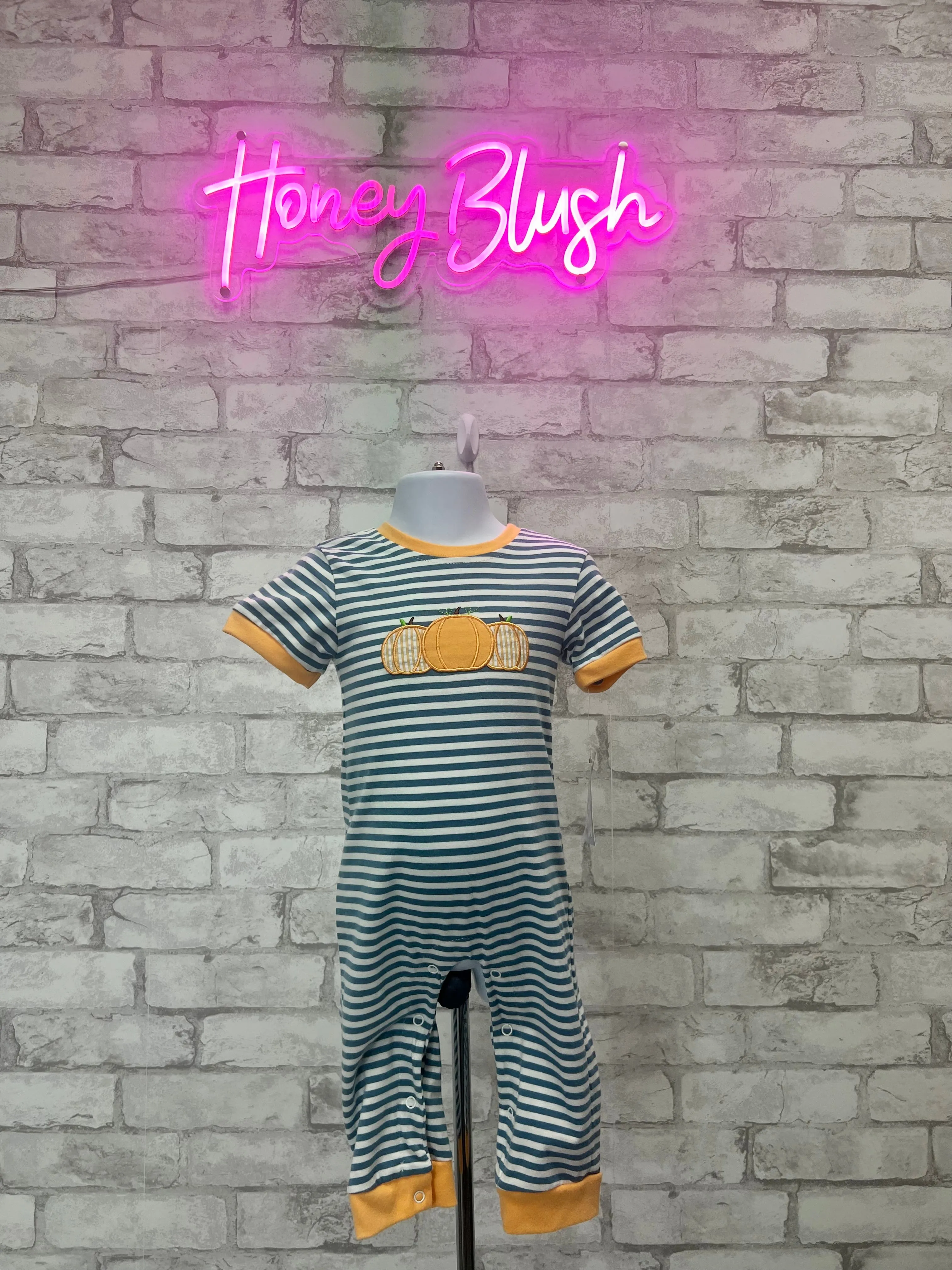 Boy’s Pumpkin Trio Romper