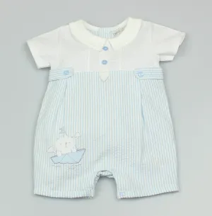 Boys Romper Bear & Boat (0-3-9 Months)-GF1057