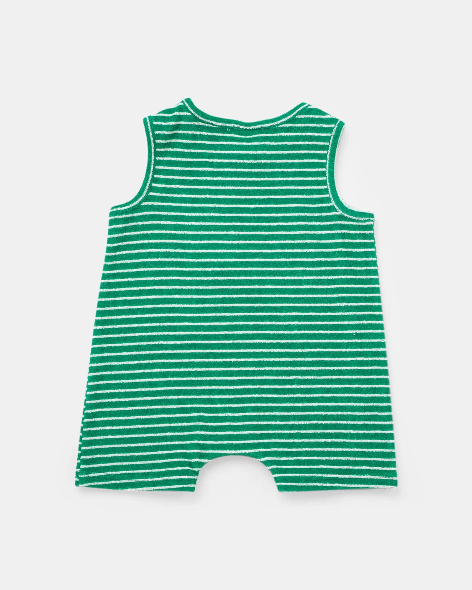 Brodie Romper - Apple Stripe