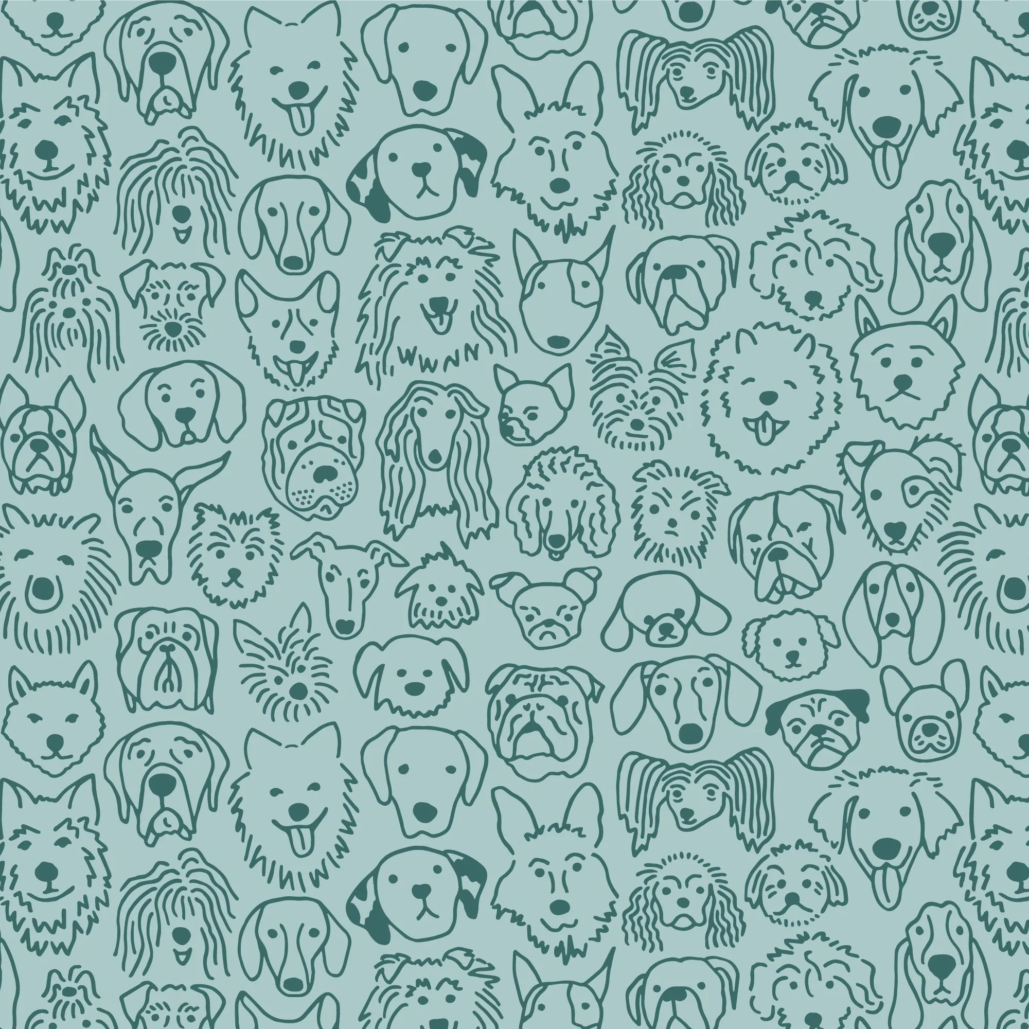 Bubble Romper - Dogs Pale Blue