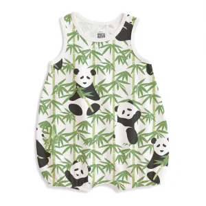 Bubble Romper - Pandas Green