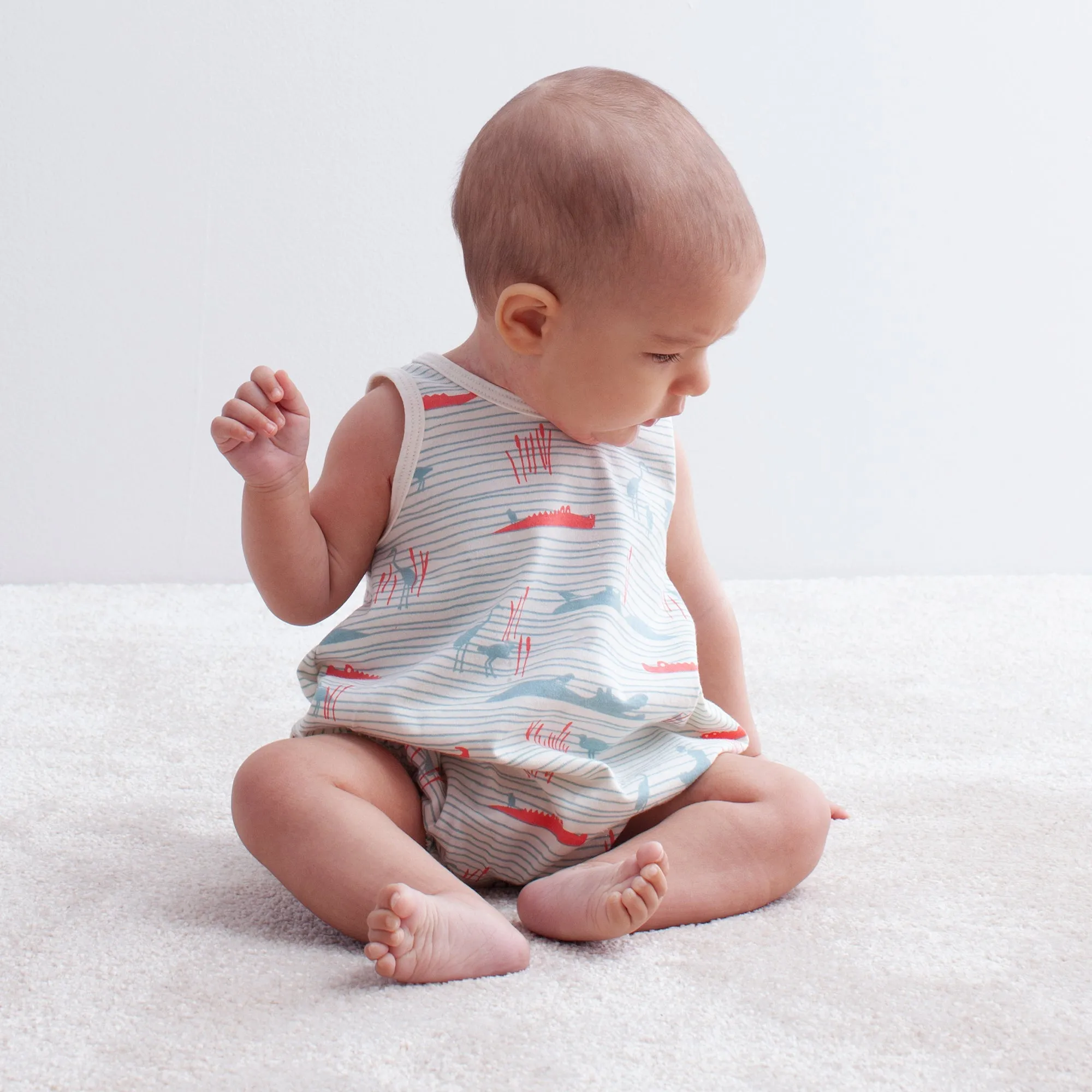 Bubble Romper - Strawberries Red & Green