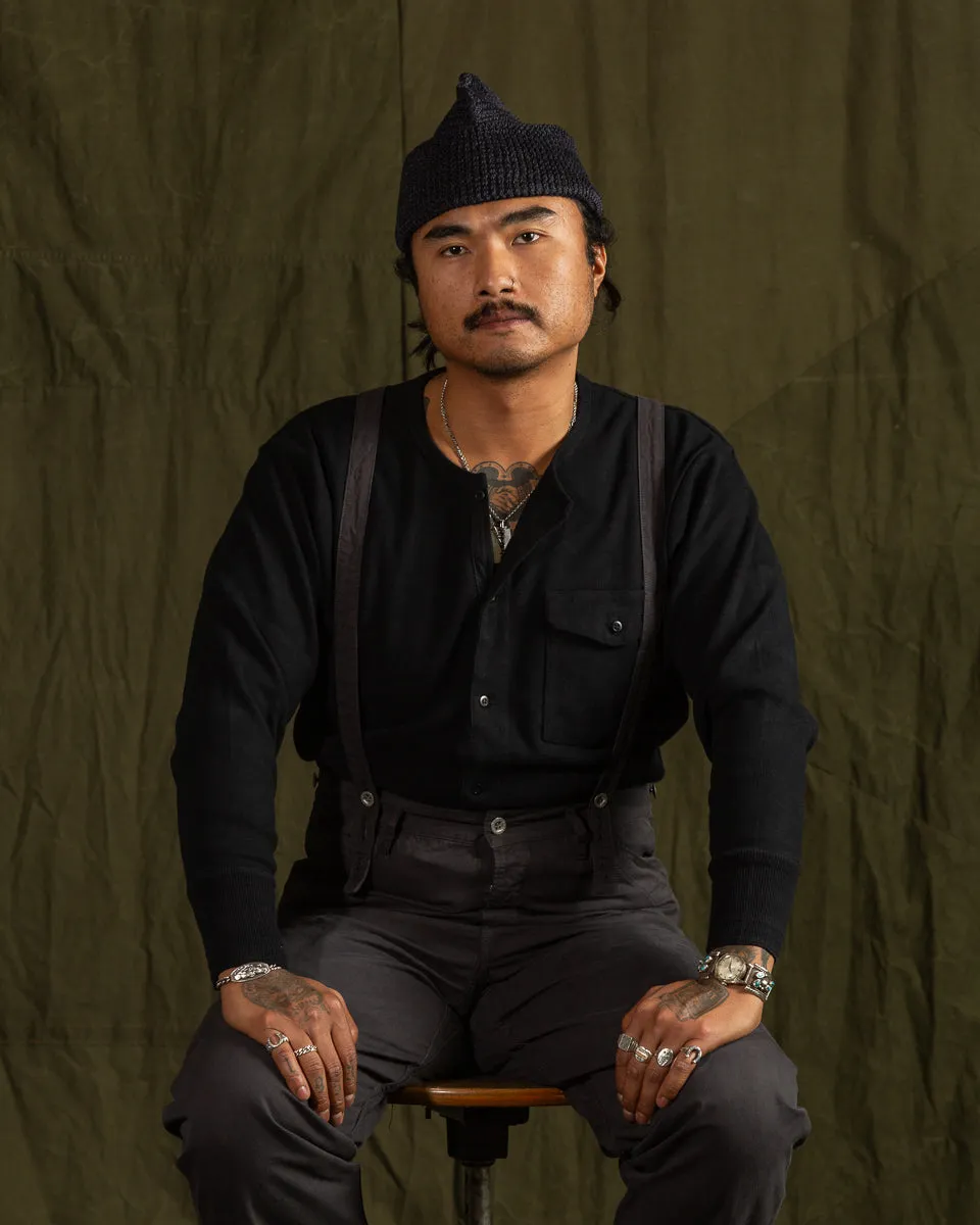 Button Front Amish Underwear - Midnight Black