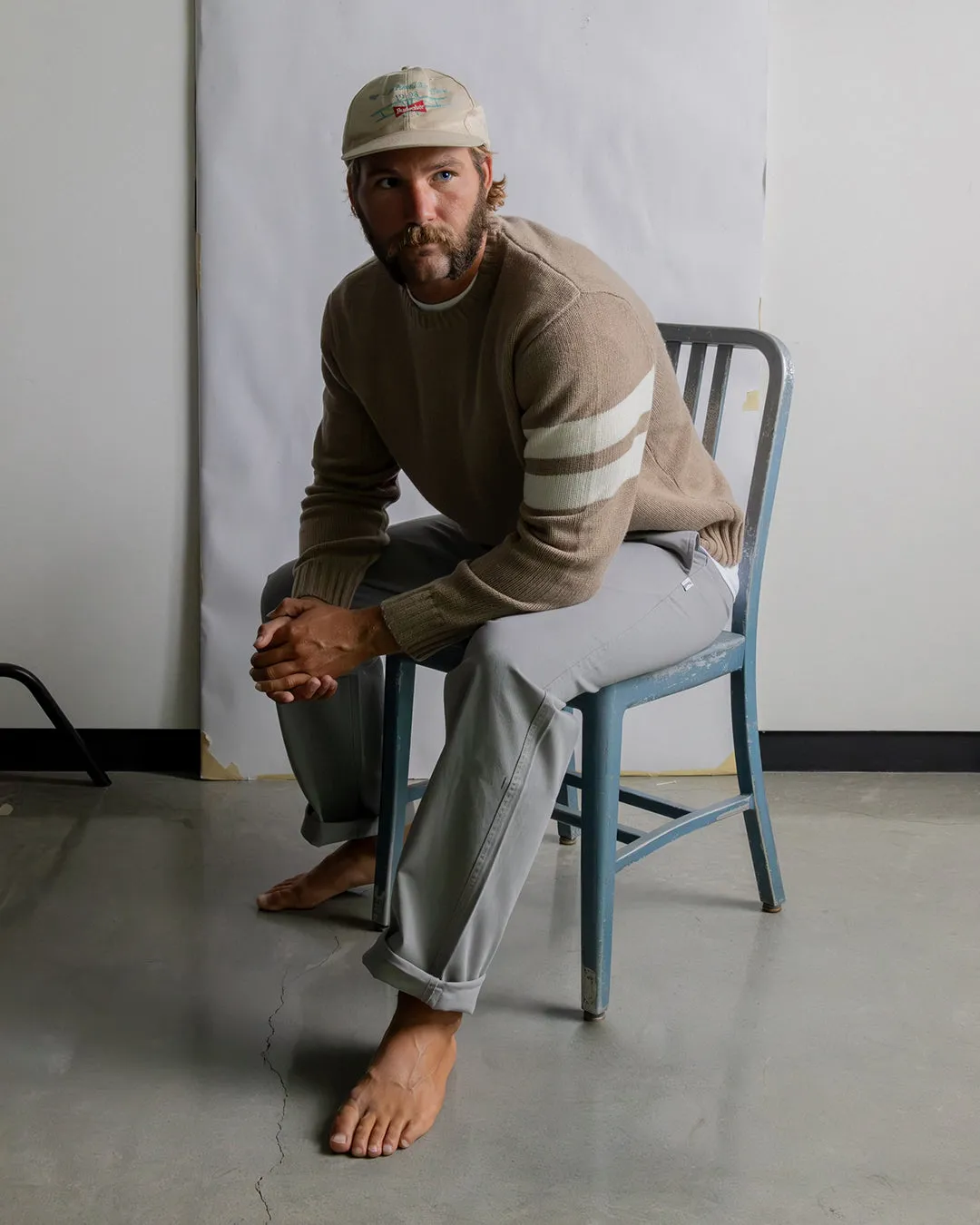 Comp Stripe Sweater - Oatmeal