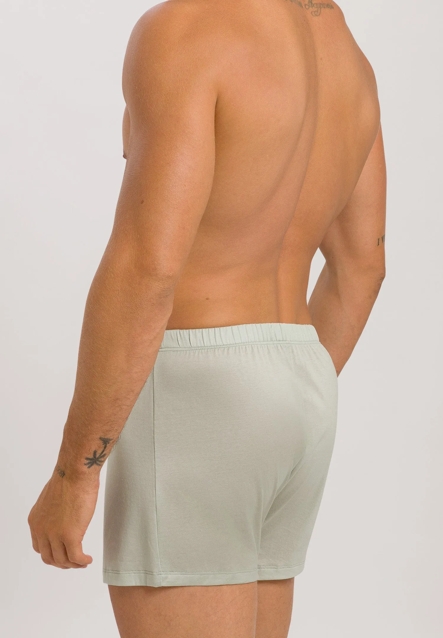 Cotton Sporty Cotton Knit Boxer With Button Fly | Mineral Green 73505-2168