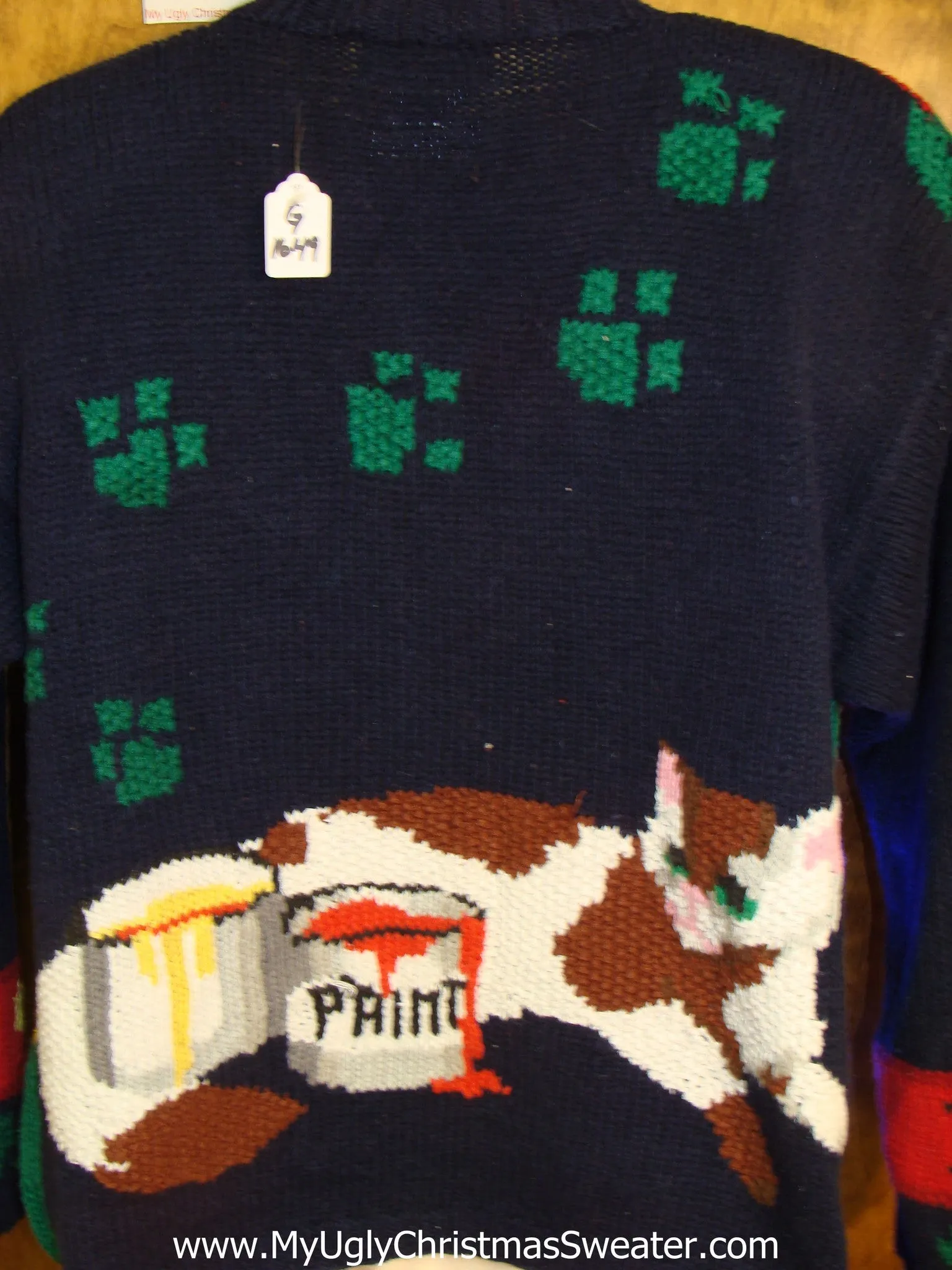 Crazy Cat Lady 2sided Tacky Xmas Sweater with Lights