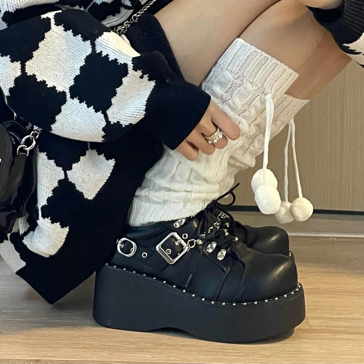 Dark Grunge Aesthetic Creeper Shoes