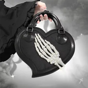 Detachable Skull Claw Heart Shaped Bag