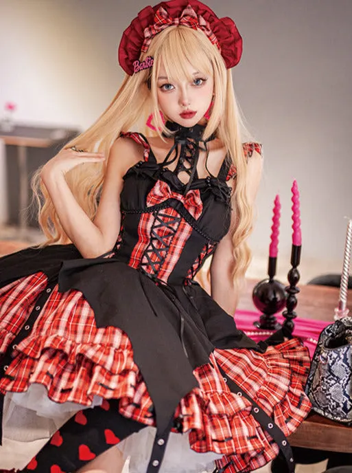 Dress Check Punk Suspender Accessories Head Rock Irregular Halterneck