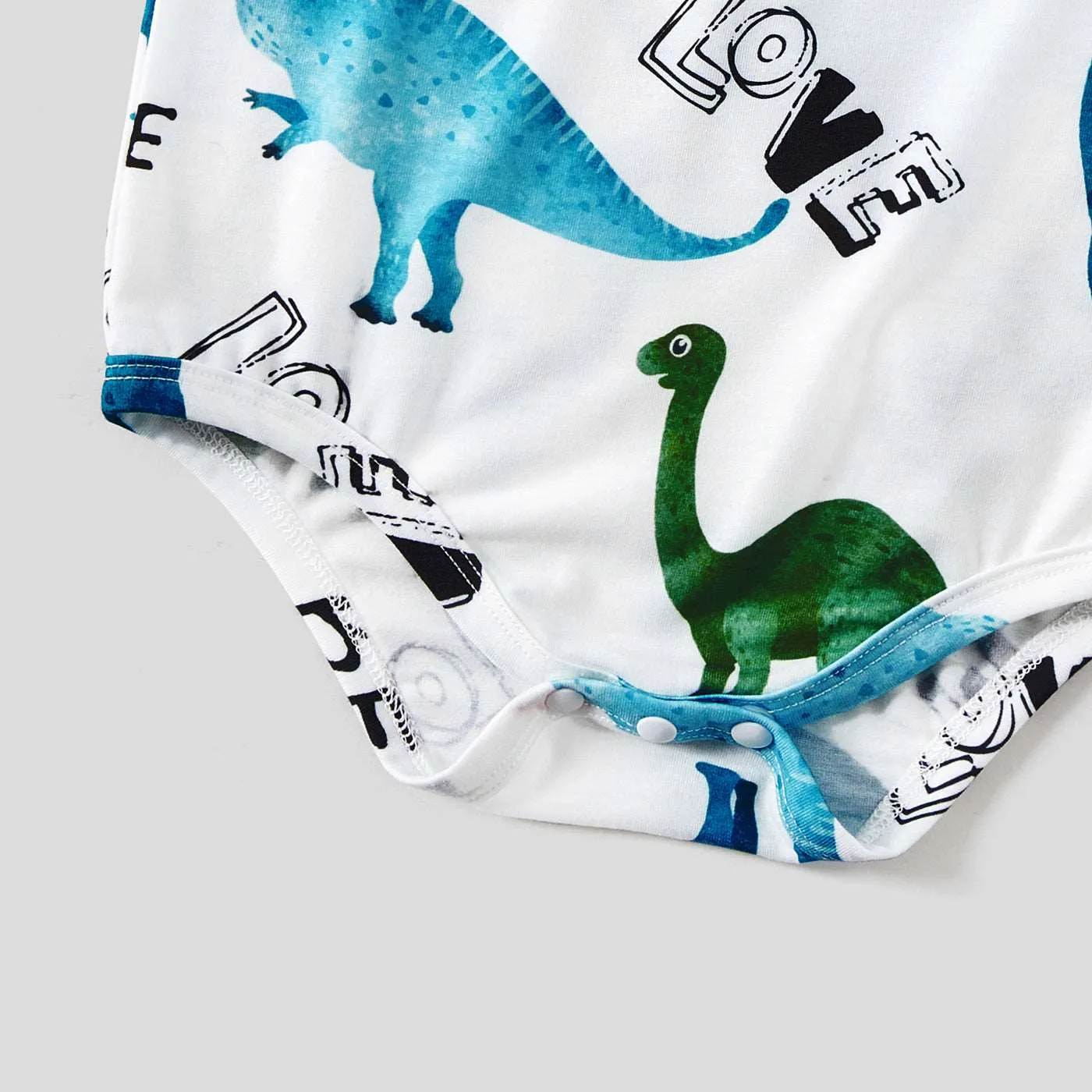 Family Matching Outfits Dinosaur Printed Bodycon and T-shirts with Pocket
