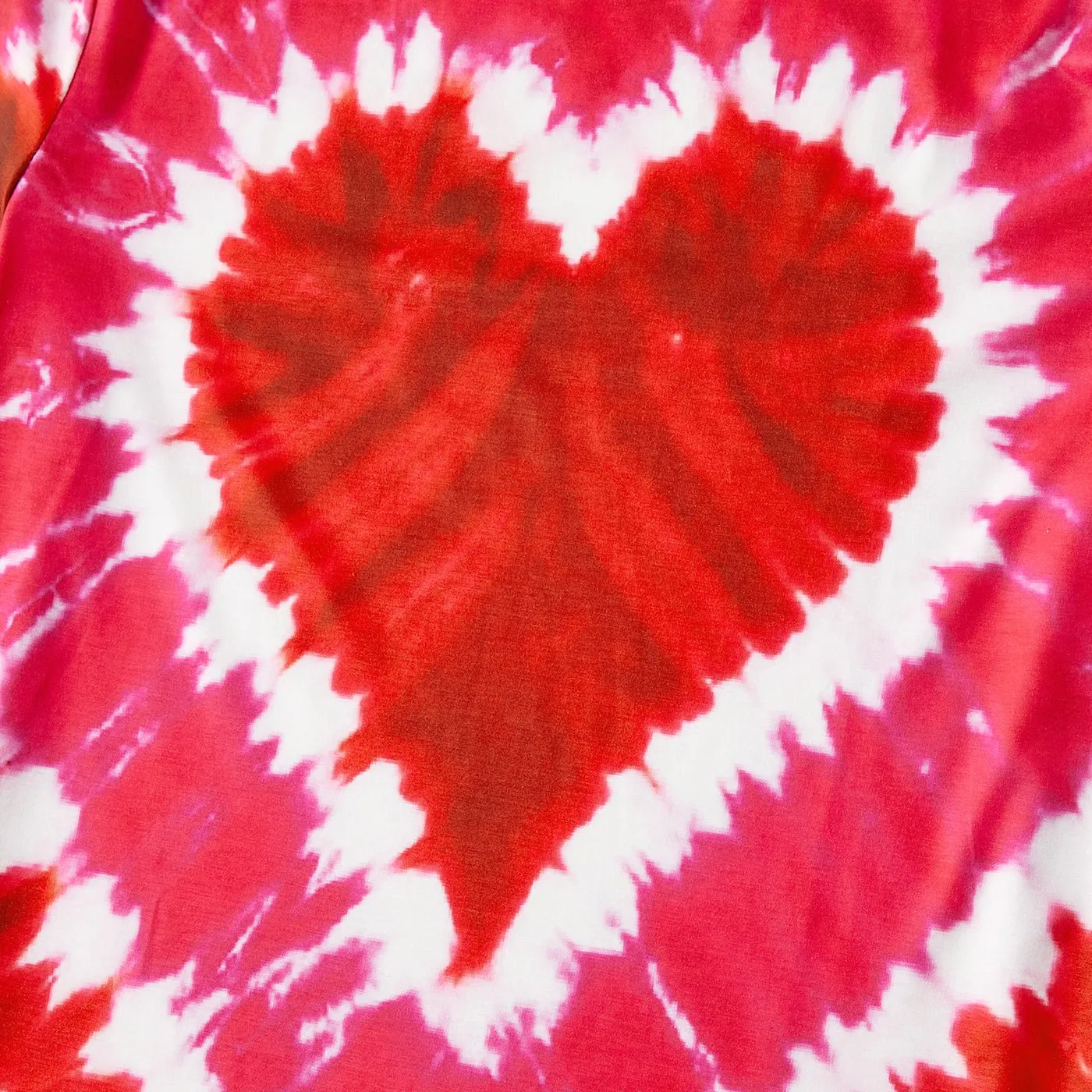 Family Matching Short-sleeve Tie Dye Heart Graphic T-shirts