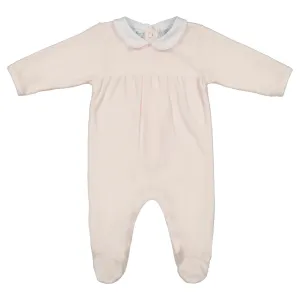 Feltman Bros Velour Peter Pan Collar Romper Newborn