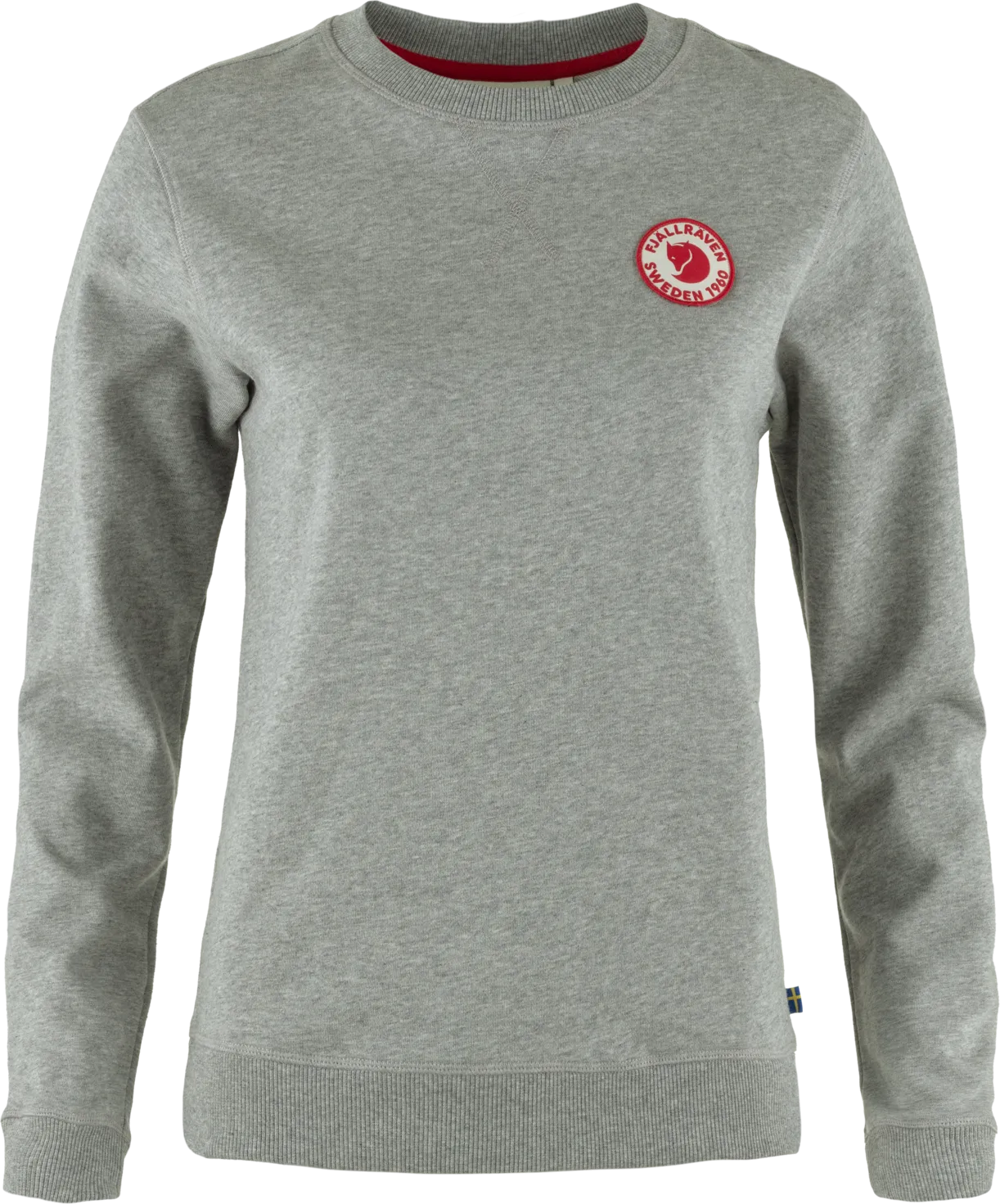 Fjällräven Women&#x27;s 1960 Logo Badge Sweater Grey-Melange | Buy Fjällräven Women&#x27;s 1960 Logo Badge Sweater Grey-Melange here | Outnorth