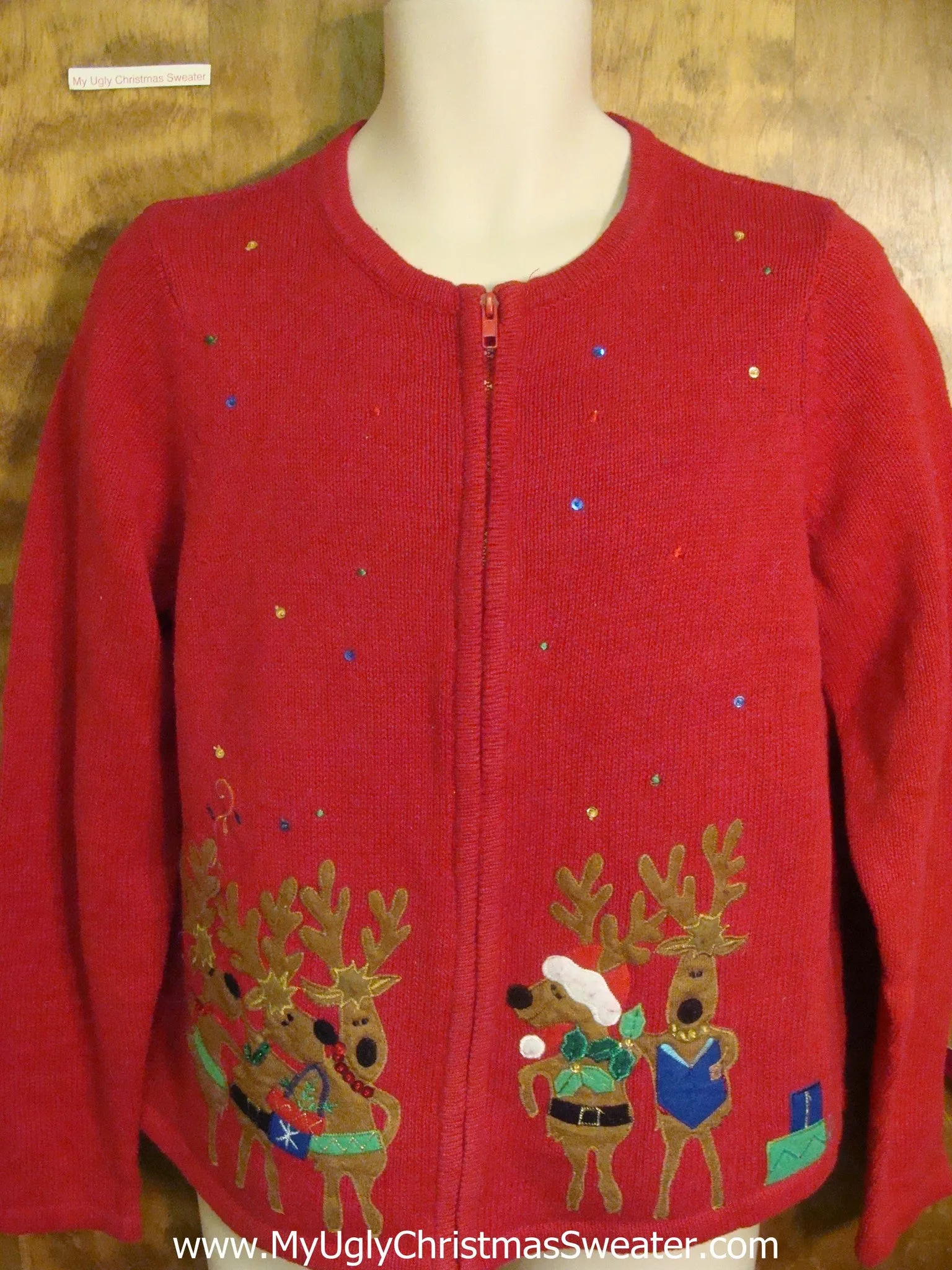 Flirty Reindeer Ugly Sweater for Xmas