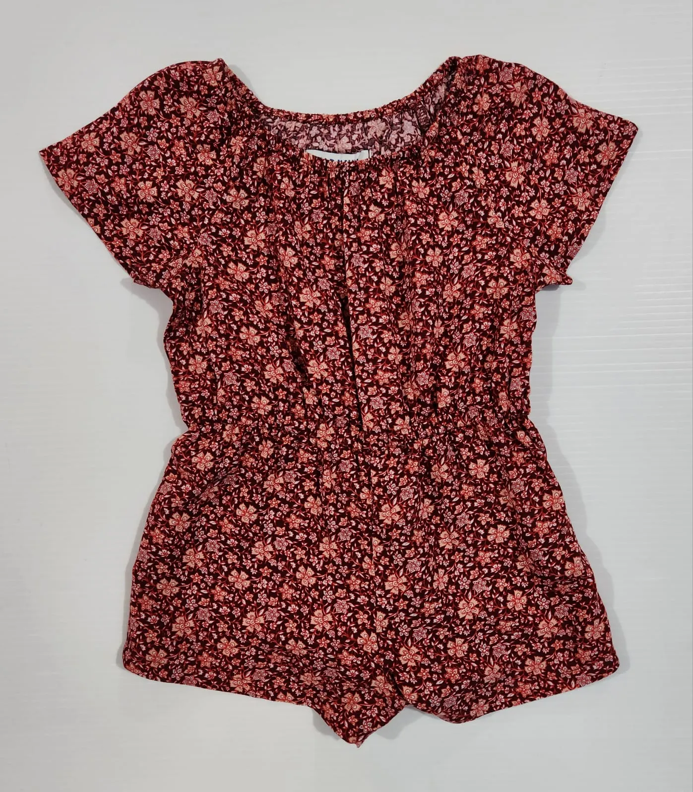 Floral Flutter Sleeve Romper