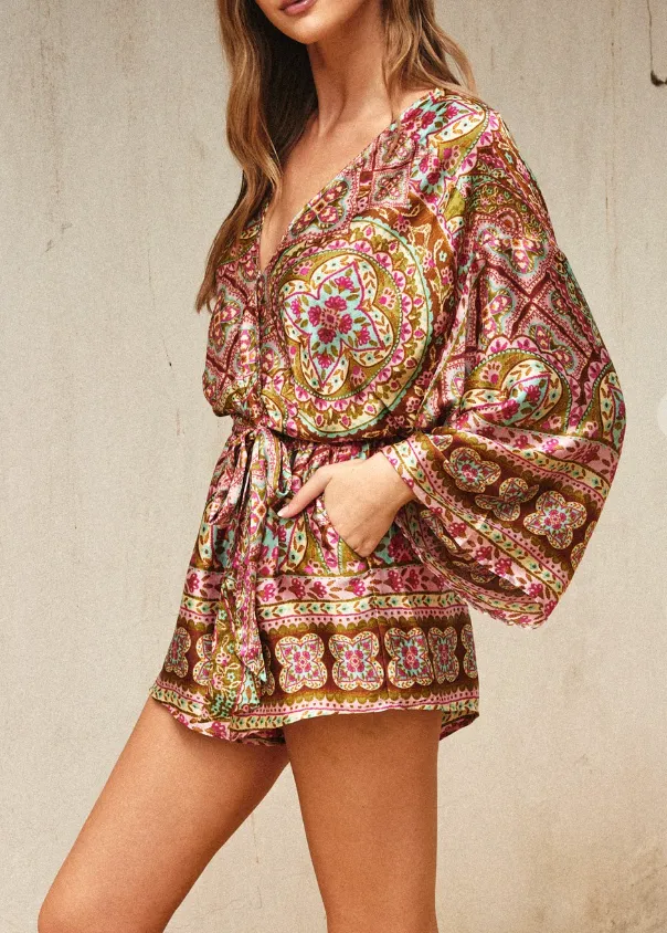 Follow The Sun Kimono Romper