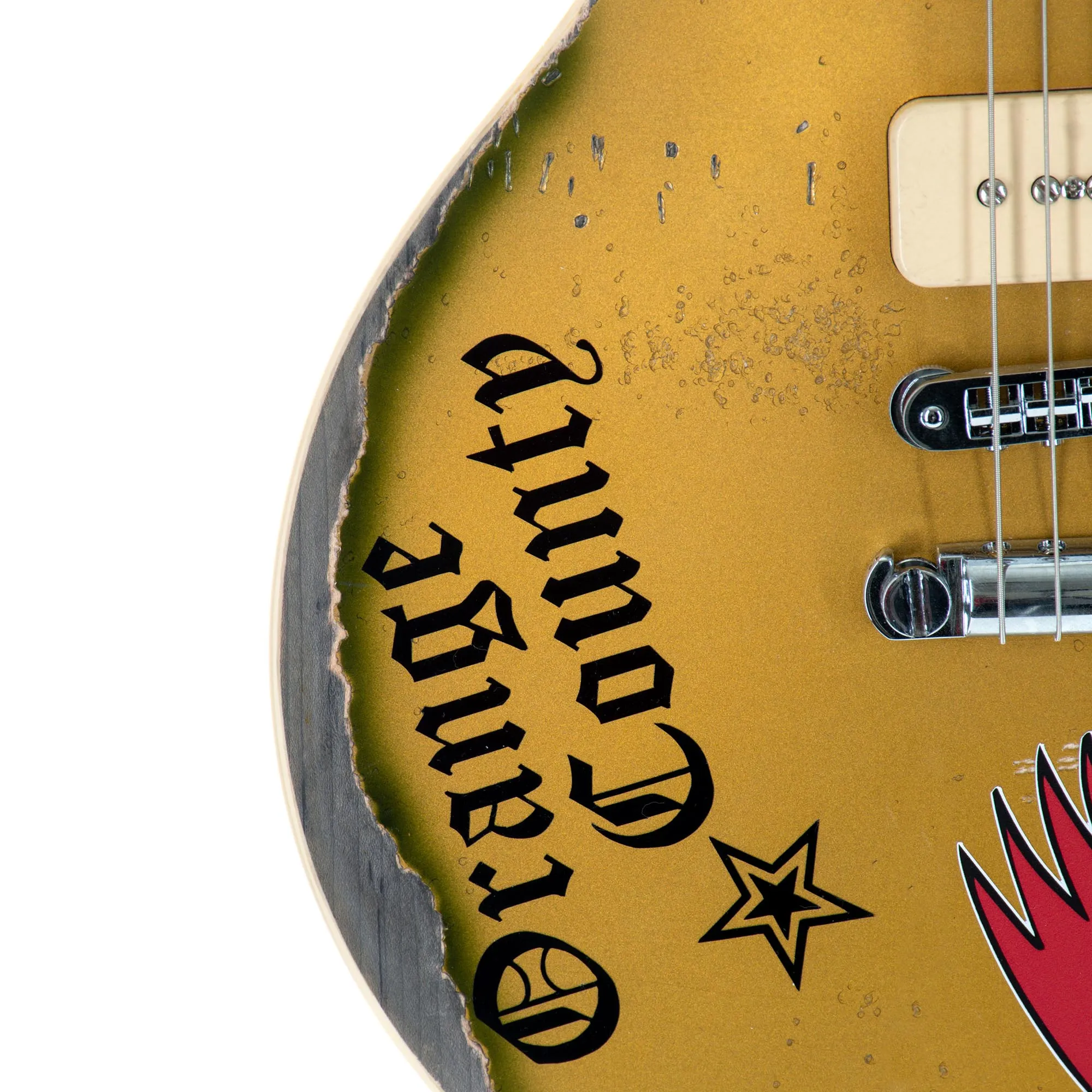 Gibson Custom Mike Ness 1976 Les Paul Deluxe, Goldtop Murphy Lab Aged, Replica NH