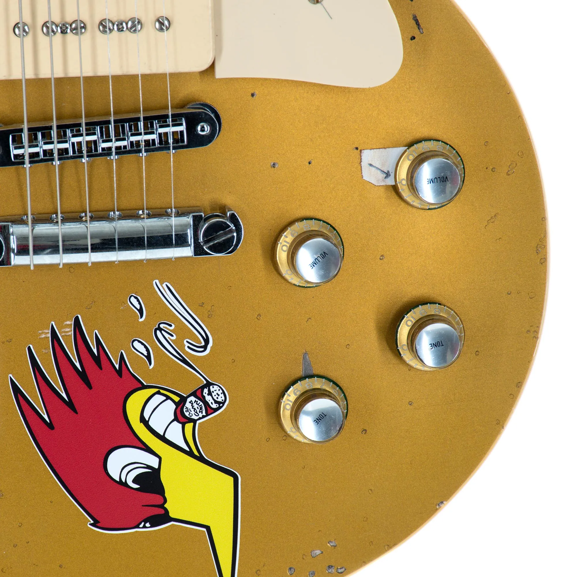 Gibson Custom Mike Ness 1976 Les Paul Deluxe, Goldtop Murphy Lab Aged, Replica NH